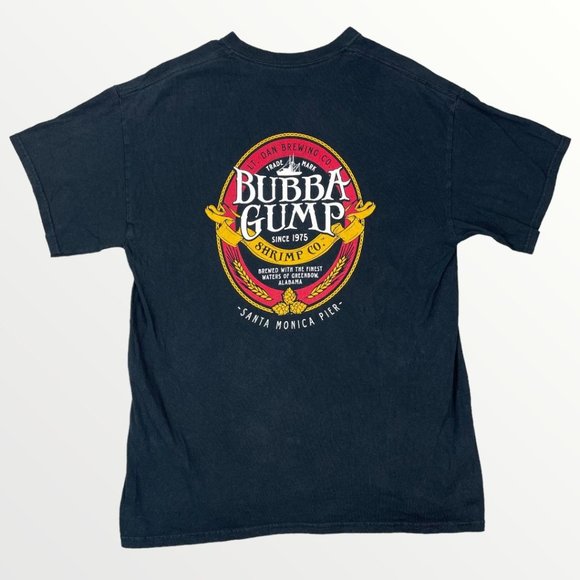 Bubba Gump Shrimp Co. Black Short Sleeve Double Sided Graphic T-Shirt Large - Picture 1 of 6